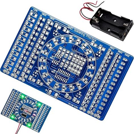 NE555 Welding Practice Board SMD Rotation SMD Rotation Flashing LED SMD Component Welding Practice Kit Electronic DIY Kit (1/4)