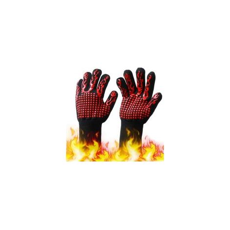 Gants de barbecue, gants de cuisine en silicone antidérapants et lavables, gants de cuisson antidérapants en silicone pour barbecue, cuisine, pâtisserie, soudure, anti-coupure (1/5)