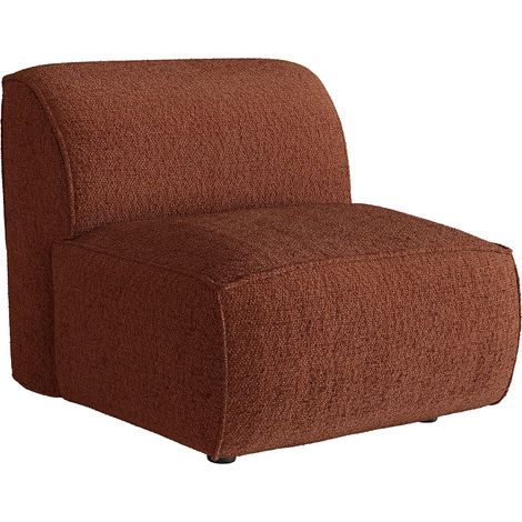 Poltrona in tessuto ciniglia terracotta - CAMILIO di Maison Céphy (1/4)