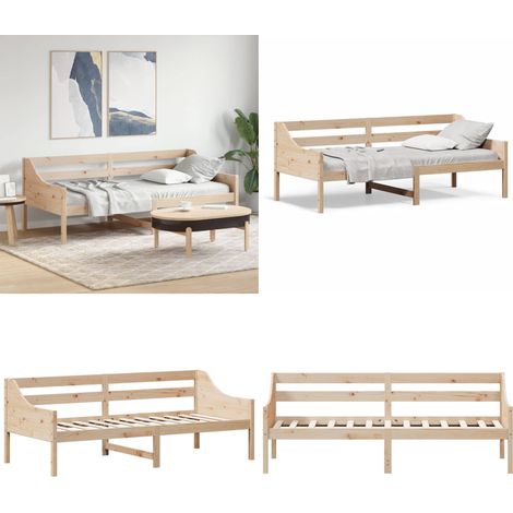 Tagesbett ohne Matratze 90x200 cm Massivholz Kiefer - Holzbett - Kiefernholzbett - Tagesbett - Gästebett - Wohnraumgestaltung - Home & Living (1/5)