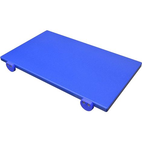 Tagliere Professionale in Polietilene blu 60x40x2 cm uso pesce crudo HACCP Certificato ANTICONTAMINAZIONE Alimentare professionale Con Fermi Inox