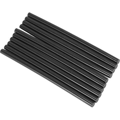 10 bâtons de colle thermofusible colorés 7x150mm pour pistolet basse puissance 20W, lot de 10 pièces noir (1/5)