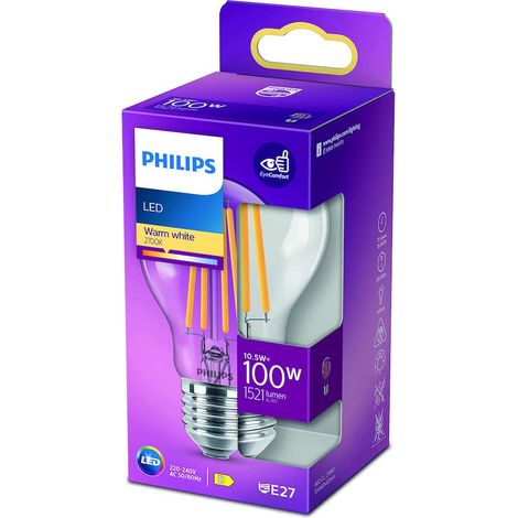 Philips ampoule LED Equivalent 100W E27 Blanc chaud non dimmable (1/8)