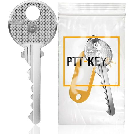 PTT-KEY - PTT key P10 for lock mailbox and building entrance - Universal key - Mailbox barrel - PTT P10 pass - Universal pass - PTT key P10 (1/2)