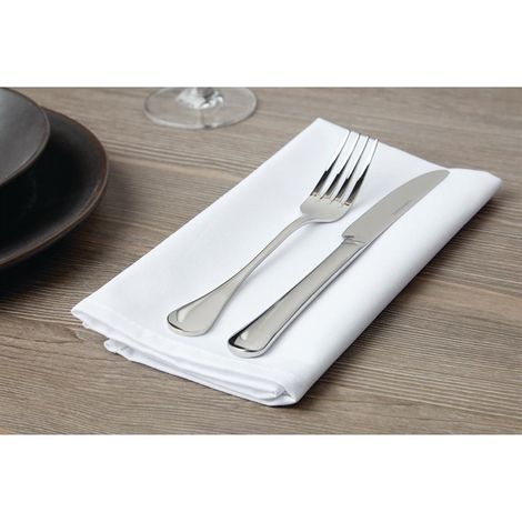 Serviette Blanche en Polyester 510 x 510 mm Lot de 10 - Mitre (1/4)