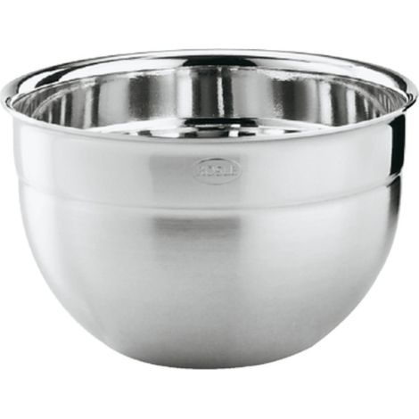 Saladier Haut - Saladier en inox 18/10 avec Bord Verseur - Pour la Préparation et la Conservation d'Aliments - Passe au lave-vaisselle, 8 cm (1/3)