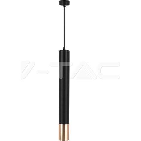 V-TAC VT-977 Lampadario led portafaretto pendente a sospensione GU10 in alluminio nero e oro 60500mm- sku 6689