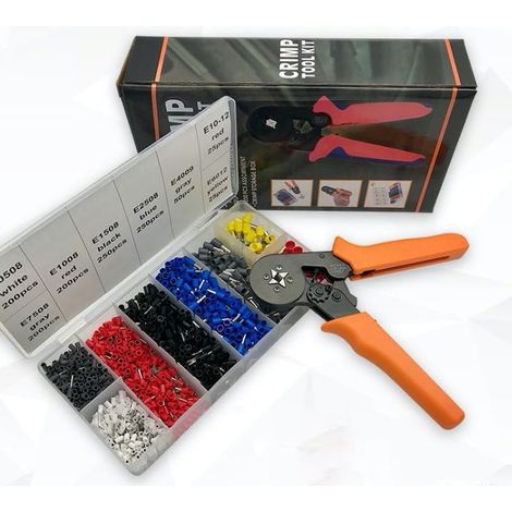 Alicates Crimpadores 0.25-10 mm² con 1200pcs Terminales (1/5)