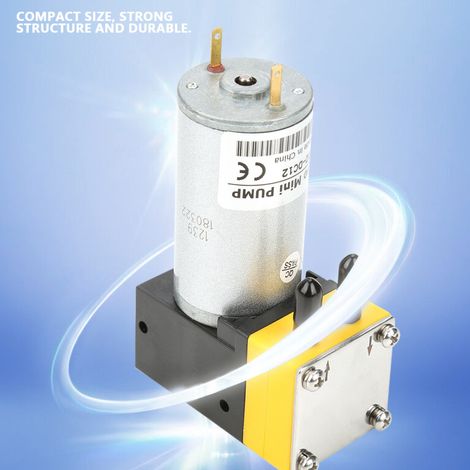 Beyamis Pompe à eau auto-amorçante à micro-diaphragme sous vide, moteur électrique CC 12 V, débit 0,4-1 L/min (1/5)