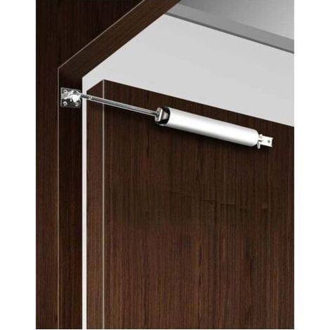 Charnière amortie pour porte de meuble, fermeture douce avec arrêt à 90°, réglable, finition argentée (1 pièce) (1/4)