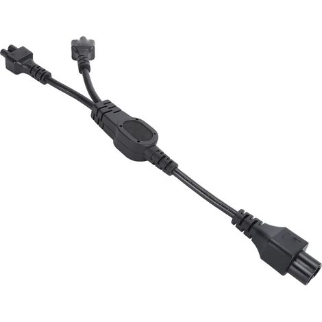 Câble d'alimentation IEC320 C6 mâle vers double C5 femelle, 0,32 m (1 pi), répartiteur en Y C6 vers 2 x C5, 2,5 A, 250 V (1/5)