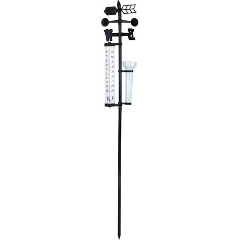 Mesureur de station météo 3 en 1 thermomètre de jardin extérieur pluviomètre indicateur de vent