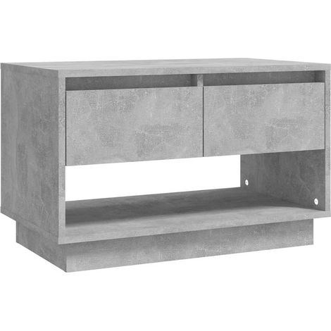 Meuble TV, Étagère TV, Meuble de Salon, Gris béton 70x41x44 cm Aggloméré OIB8095E (1/5)