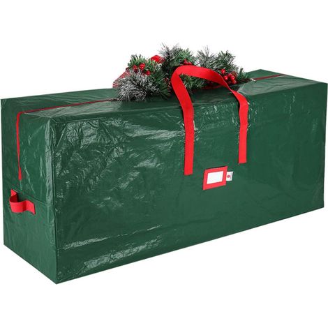 Sac de rangement pour sapin de Noël étanche avec fermeture éclair et poignées de transport (1/5)