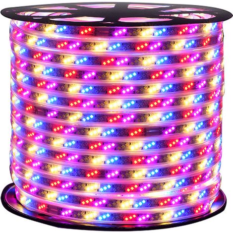 Bande lumineuse LED RGB2835 à couleurs changeantes, étanche, pour extérieur, effet néon et jet d'eau.