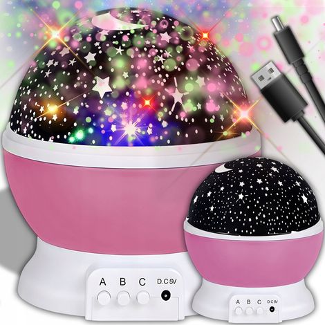 TG56632-2 Nachtlampe Himmel Sternenprojektor 360° drehbar rosa