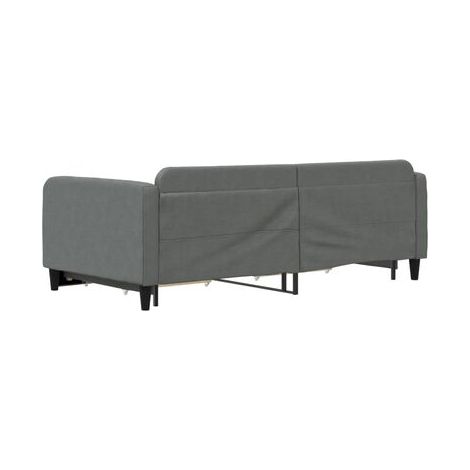 Lit avec tiroirs et méridienne avec tiroirs (matelas vendu séparément), 100 × 200 cm, rangement pratique intégré, meuble de chambre, design contemporain, montage facile (1/5)