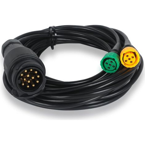 13-polige Anhängersteckdose, 13-poliges Anhängerkabel, 5 Meter Adapterkabel, Anhänger-Verlängerungskabel, Anhängerbeleuchtung, Rücklichter, Kabelbaum (1/5)