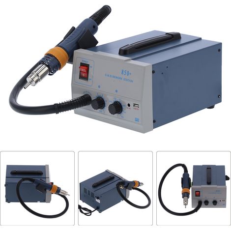 Station de dessoudage à air chaud avec pistolet à air chaud, température constante réglable, mode veille automatique, fer à souder pour la réparation de téléphones portables, prise européenne 220 V CA (1/5)
