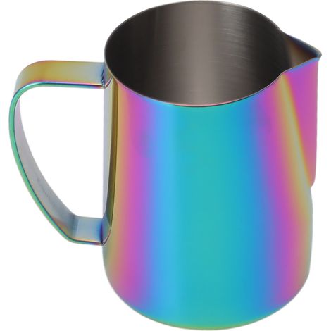Pichet à lait mousseur café 350 ml en acier inoxydable 304 épaissi, revêtement antiadhésif intérieur et extérieur, accessoire café (1/5)