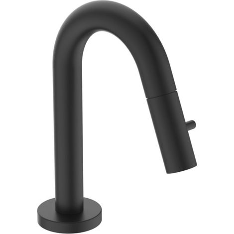 Ideal Standard Válvula de pie Ceraline Salida 126mm Silk Black, F2842XG