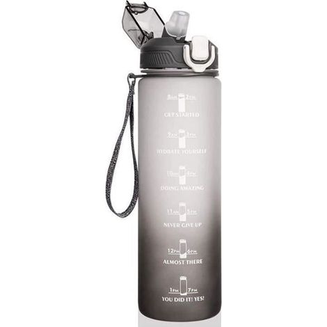 1L Sport Gourde avec Paille, 1 Litre Bouteille d'e (1/4)