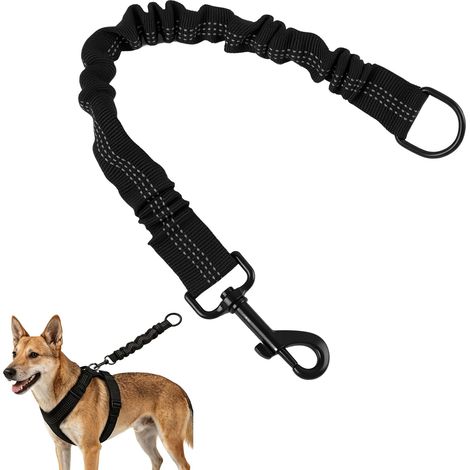 Dog Shock Absorber Heavy Duty Leash Extender 50cm Elastic Nylon Leash Cushioning for Medium Dogs (1/5)