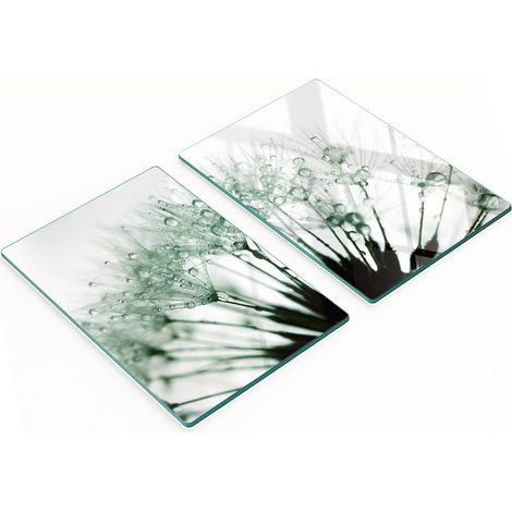Tablas de vidrio decorativas multifuncionales para cocina con diseño de diente de león, 2x40x52 cm. (1/5)