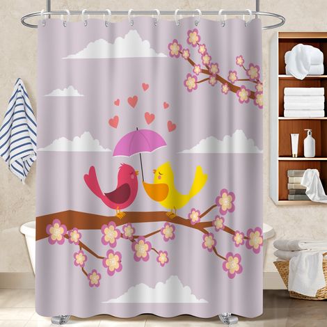 Rideau polyester pour douche 180x180 artistique housse de baignoire pour loft industriel (1/5)
