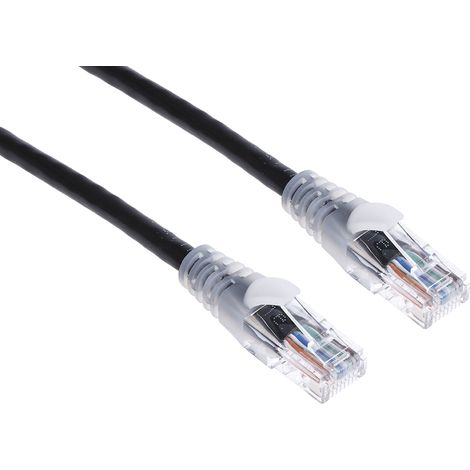 Câble Ethernet cat 5e Avec connecteur gaine PVC Noir / , U/UTP, 3m ( Prix pour 1 )