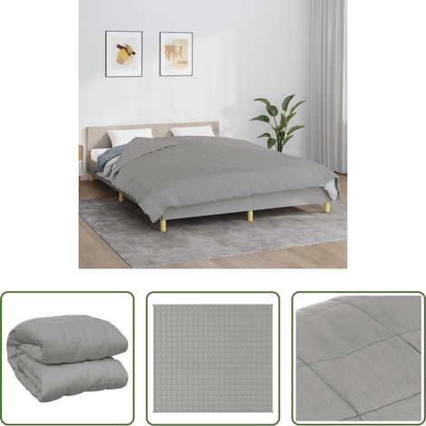 Schlafdecke - Gewichtsdecke Grau 200x225 cm 9 kg Stoff (1/5)