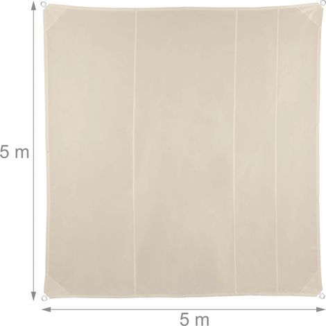 Beiges uv schutz sonnensegel fur terrasse balkon