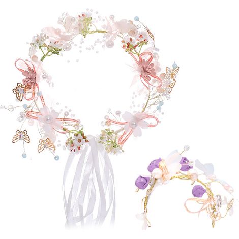 Bandeaux et fleurs pour femmes, accessoires de coiffure pour demoiselles d'honneur, bandeau de princesse, bandeau de mariée (1/5)