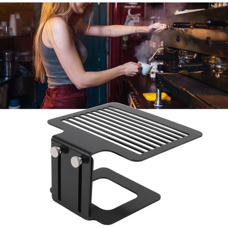 Kaffeewaagenständer, Modell B, elektronische Waage für Espressomaschinen, erhöhter Ständer, Edelstahlrahmen, verstellbar für Extraktion und Wiegen, schwarz (1/5)