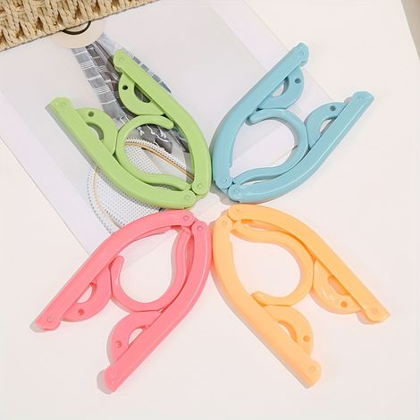 Lot de 10 cintres de voyage pliables et antidérapants, pour la maison et les voyages. (1/4)