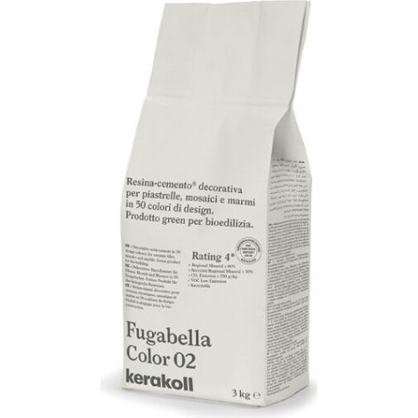 Fugabella Color 02 Fugante Ibrido in Resina Cemento Decorativo per La stuccatura di Piastrelle Mosaici e Marmi 3 Kg - Kerakoll (1/4)