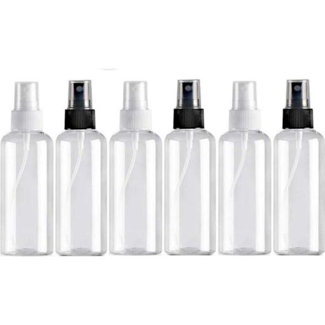 6PCS 100ml Spray Bottle, Empty Reusable Plastic Travel Bottle, Transparent Pocket Atomizer, Spray Bottles, Cosmetic Spray Caps