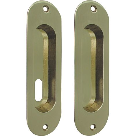 MANIGLIA PER PORTE SCORREVOLI con foro basso - ottone lucido