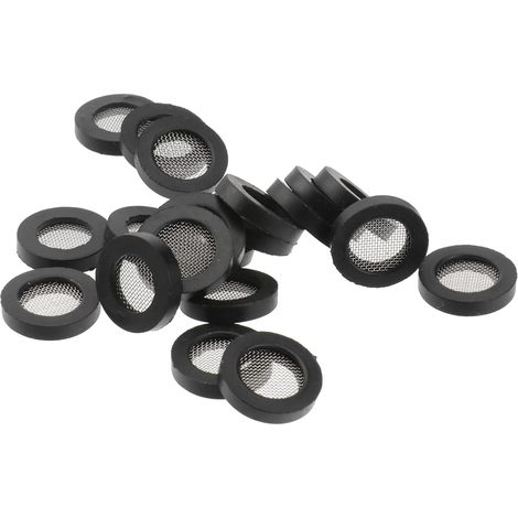 20pièces Joint De Filtre Acier Inoxydable Pour Pommeau De Rondelle Caoutchouc Avec Maille Filtrante De Rechange Pour Tuyau De Robinet (1/5)