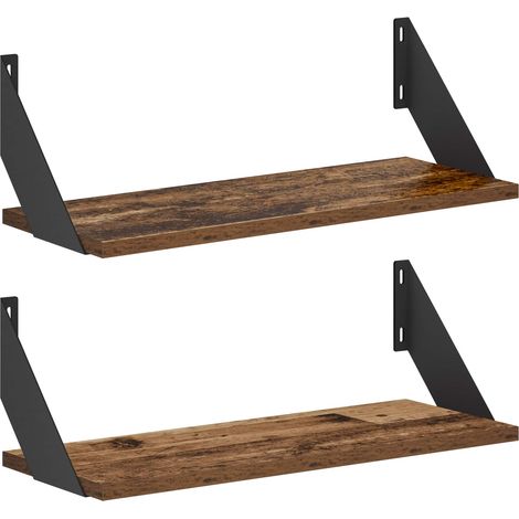 Estanterías de pared 2 uds. Madera envejecida 50 x 20 x 17 cm vidaXL (1/3)