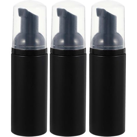 Lot de 3 flacons de 50 ml de shampoing moussant pour cils, format voyage, avec distributeur.-13x3.5cm-Black (1/5)
