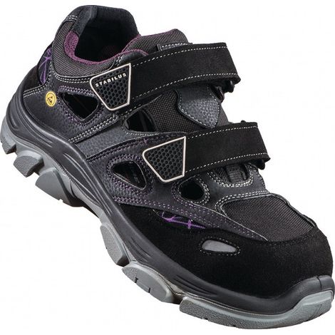 Sandale de sécurité pour femmes DANA AIR taille 38 noir/lilas textile S1 ESD EN