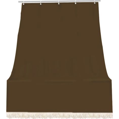 Tenda da sole tessuto resistente per balcone con anelli lavabile a caduta Marrone - 280x295 cm