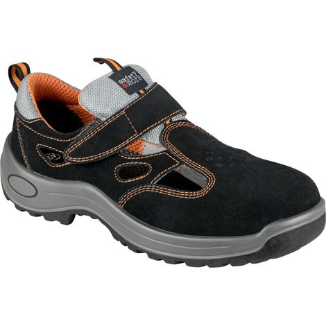2465, Sicherheits-Sandale S1 safety&more, schw./grau Gr. 45
