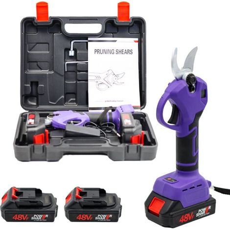 Sécateur Électrique Sans fil,Secateur Electrique, Sécateur électrique avec Écran avec 2 Batteries de 2.0Ah pour la taille, le jardinage, les arbres fruitiers et le vignoble Ciseau (1/4)
