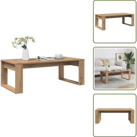 Couchtisch Artisan-Eiche 102x50x35 cm Holzwerkstoff - Couchtisch - Couchtische - Beistelltisch - Sofatisch (1/5)