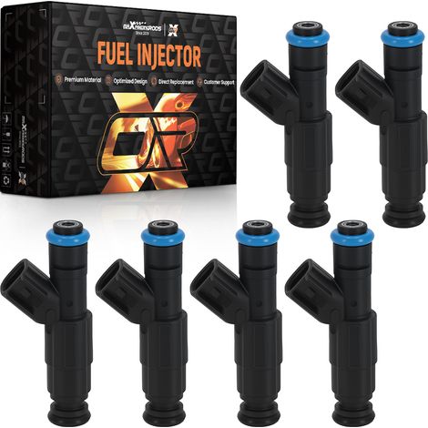 6pcs Fuel Injectors for Jeep Grand Cherokee 4.0L 1999-2004 0280155784 4 Hole (1/5)