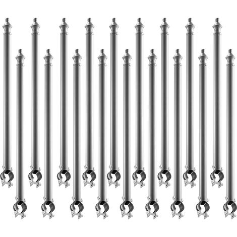 Bras d'Extension de Fil de Fer Barbelé, Lot de 18, Rallonges de Poteaux de Clôtures à Mailles Losangées, 69,5 cm, Extension de Hauteur de Clôture en Acier Robuste pour Empêcher Animaux de Sauter (1/5)