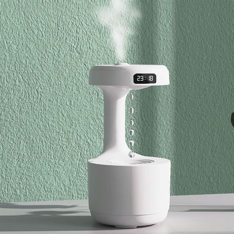 Luftbefeuchter mit Kaltnebel, Wassertropfen-Luftbefeuchter mit Nachtlicht, geeignet für Zuhause, Schlafzimmer (1/4)