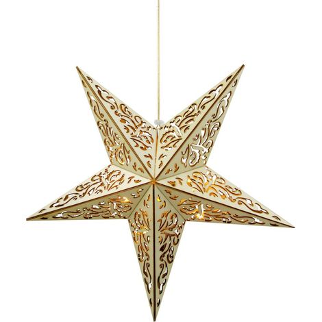 Stern MagicHome Weihnachten, 10x LED, warmweiß, 3xAA, + Fernbedienung, 40 cm (1/2)